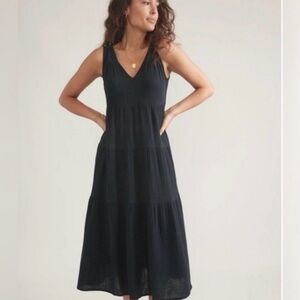 Marine Layer Black Midi Dress